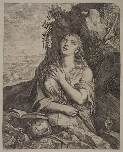 Ångerfulla heliga Maria Magdalena av Cornelis Cort