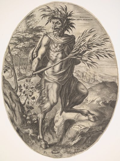 Sylvanus från The Rural Gods, 1565. av Cornelis Cort