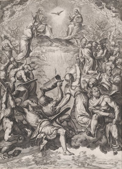 Treenighetens tillbedjan, 1566. av Cornelis Cort