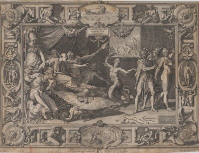 Förolämpningen av Apelles, 1602. av Cornelis Cort