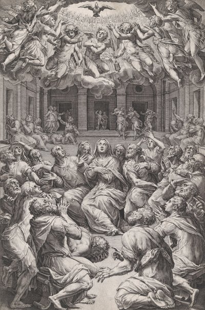 Pingstdagen, 1574. av Cornelis Cort