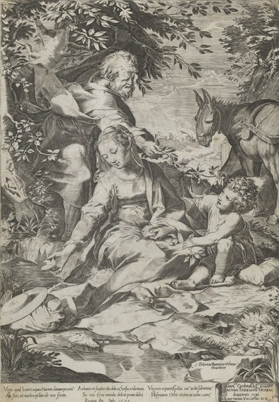 Vilan på återkomsten från Egypten, 1575. av Cornelis Cort