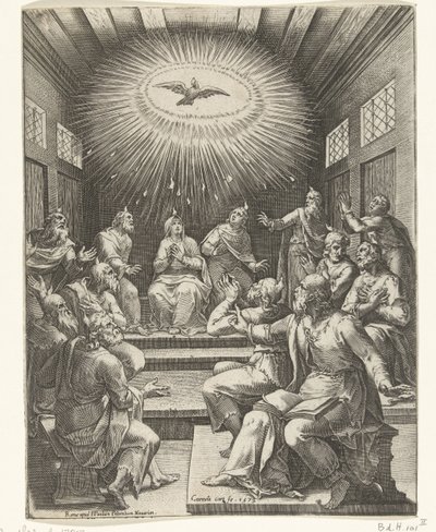 Den helige Andes utgjutelse av Cornelis Cort