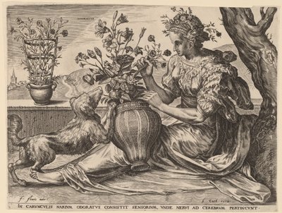 Luktande av Cornelis Cort after Frans Floris I