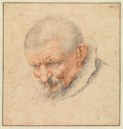 En gammal mans huvud av Cornelis Dusart