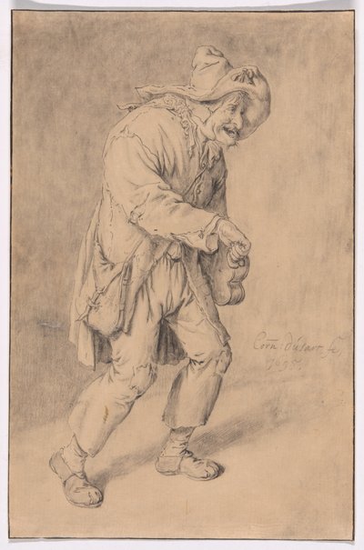 Hurdy-Gurdy-spelare av Cornelis Dusart