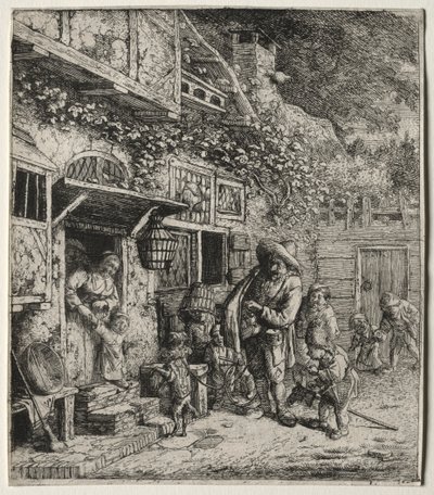 Den dansande hunden. av Cornelis Dusart