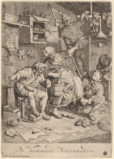 Den glada skomakaren av Cornelis Dusart