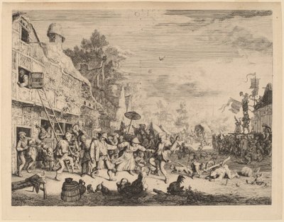 Byfestival av Cornelis Dusart
