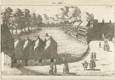 Utsikt över Buitenhof the Hoff (titel på objekt) av Cornelis Elandts