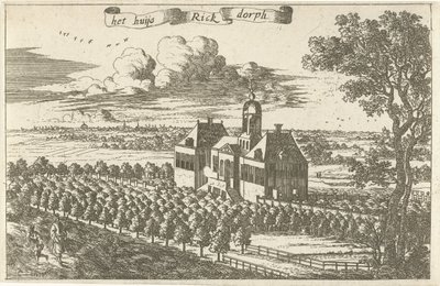 Hus på landet i Rijksdorp huset Rick Dorph (titel på objekt) av Cornelis Elandts