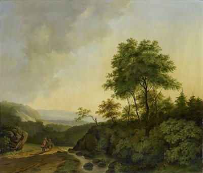 Utsikt över Harzbergen av Cornelis Francois Roos