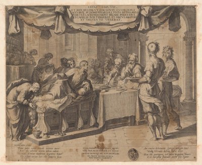 Kristus gäst hos fariséen Simon av Cornelis Galle (I)
