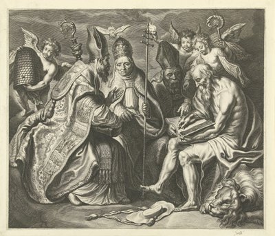 De fyra kyrkofäderna av Cornelis Galle (I)