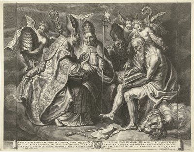 De fyra kyrkofäderna av Cornelis Galle (I)