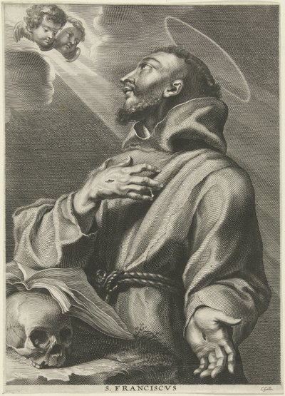 H. Franciscus van Assisi St. Franciskus (titel på objekt) av Cornelis Galle (I)