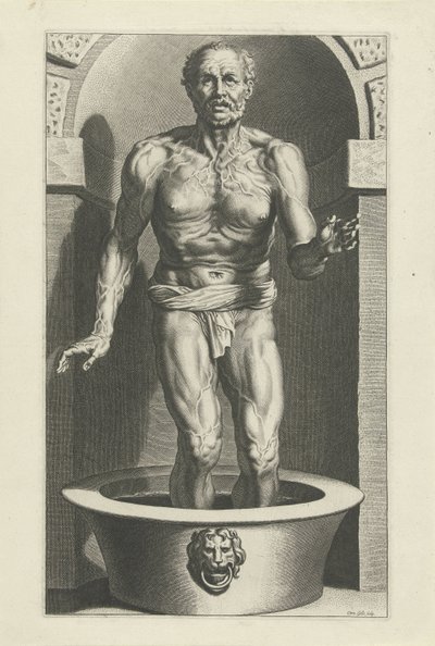 Seneca står, med fötterna i badet av Cornelis Galle (I)