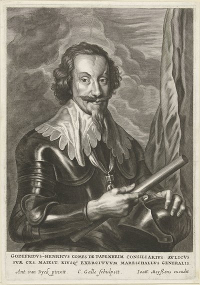 Porträtt av Gottfried Heinrich, greve av Pappenheim av Cornelis Galle (II)