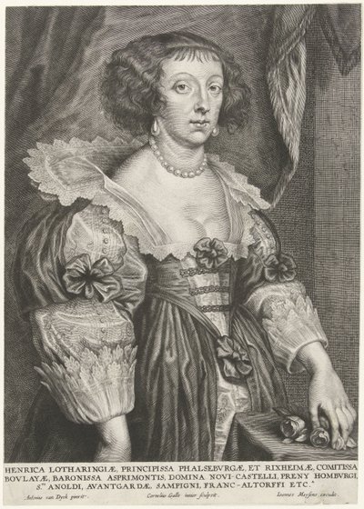 Porträtt av Henriette av Lorraine av Cornelis Galle (II)