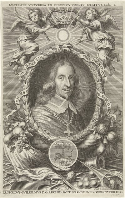 Porträtt av Leopold Willem, ärkehertig av Österrike av Cornelis Galle (II)