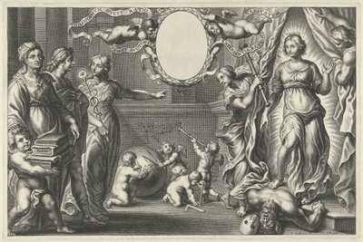 Förnuft och filosofi visar en ung man Sanningen av Cornelis Galle (II)