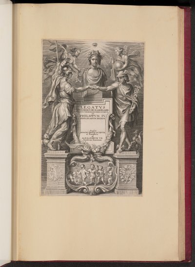 Titelsida för Frederik de Marselaer, Legatvs av Cornelis Galle II after Sir Peter Paul Rubens