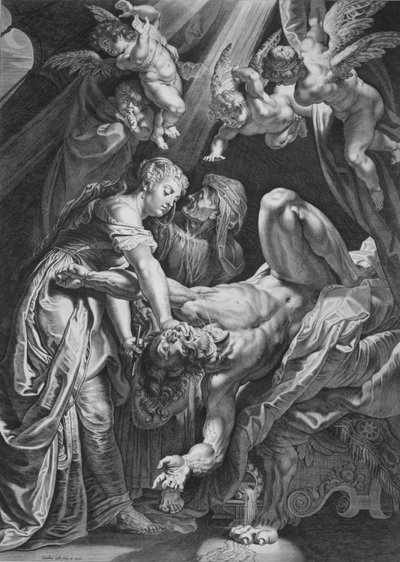 Judith halshugger Holofernes, 1590-1650. av Cornelis Galle I