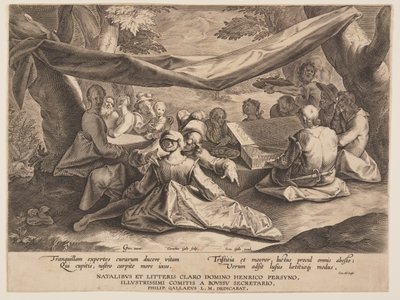 Musikfest i det fria av Cornelis Galle I