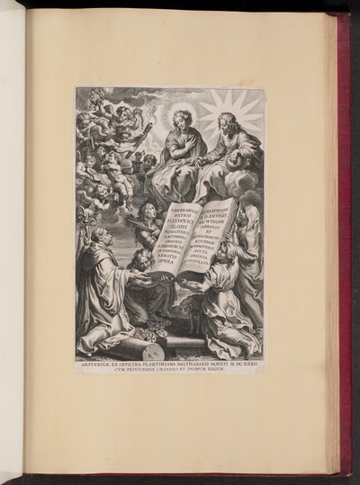 Titelsida för Louis Blosius, Opera av Cornelis Galle I after Sir Peter Paul Rubens