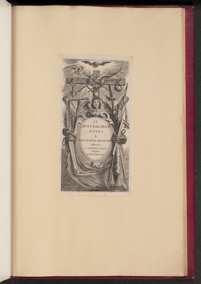 Titelskylt för SS. Apostolorum ikoner av Cornelis Galle I after Sir Peter Paul Rubens