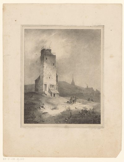 Torn i dynlandskap av Cornelis Gerrit Verburgh