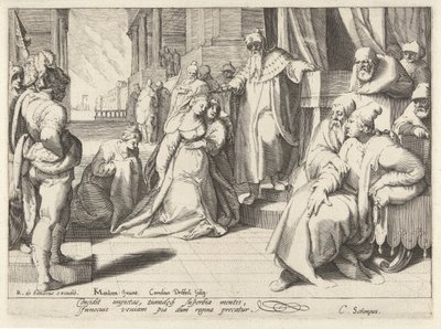 Ester före Ahasveros av Cornelis Jacobsz. Drebbel