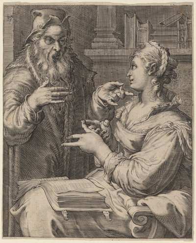 Filosofi av Cornelis Jacobsz Drebbel, after Hendrik Goltzius