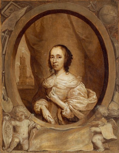 Anna Maria van Schurman av Cornelis Jonson van Ceulen