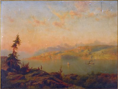Resenärer vilar vid floden av Cornelis Lieste