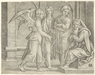 Tobias och ängeln hos Tobit och Anna History of Tobias (serietitel) av Cornelis Massijs
