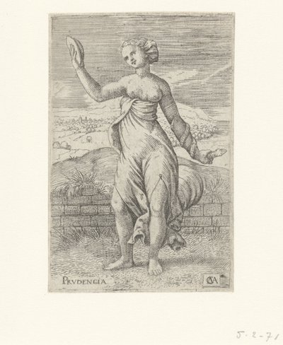 Varning Prudencia (titel på objekt) The Virtues (serietitel) av Cornelis Massijs