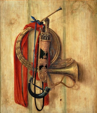 Jaktanordning på en vägg av Cornelis Norbertus Gysbrechts