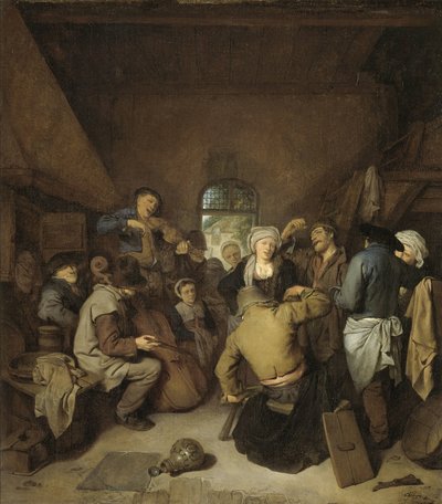 Bönder som gör musik och dans av Cornelis Pietersz. Bega