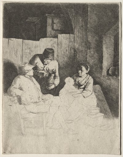 Mamman sitter på ett värdshus av Cornelis Pietersz Bega