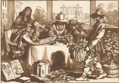 botaniker av Cornelis Ploos van Amstel (signed by artist)