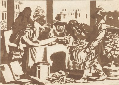 botaniker av Cornelis Ploos van Amstel (signed by artist)