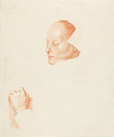 Porträtt av en ung kvinna av Cornelis Ploos van Amstel (signed by artist)