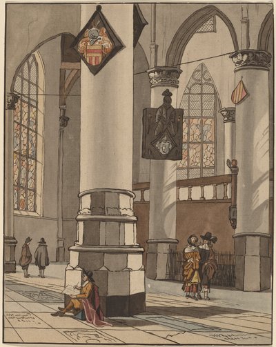 Kyrkans interiör av Cornelis Ploos van Amstel
