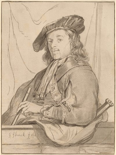 Man vid parapeten av Cornelis Ploos van Amstel