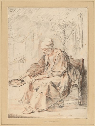 Pannkaka kvinna av Cornelis Ploos van Amstel