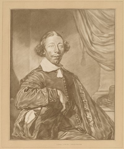 Porträtt av en sittande man av Cornelis Ploos van Amstel