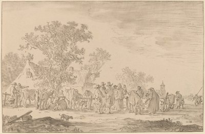 Boskapsmarknad av Cornelis Ploos van Amstel after Jan
