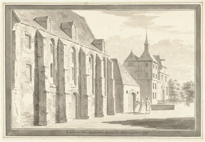 Utsikt över kyrkan och huset i Ootmarsum av Cornelis Pronk