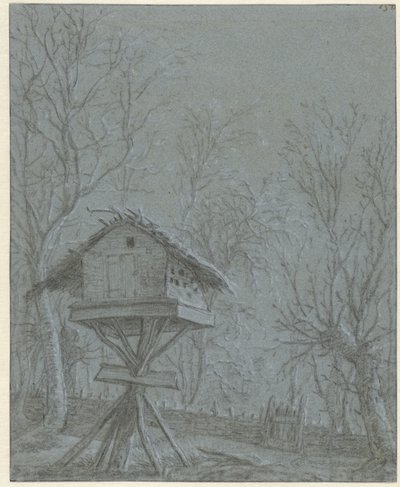 Duvslag mellan träd av Cornelis Saftleven (possibly)